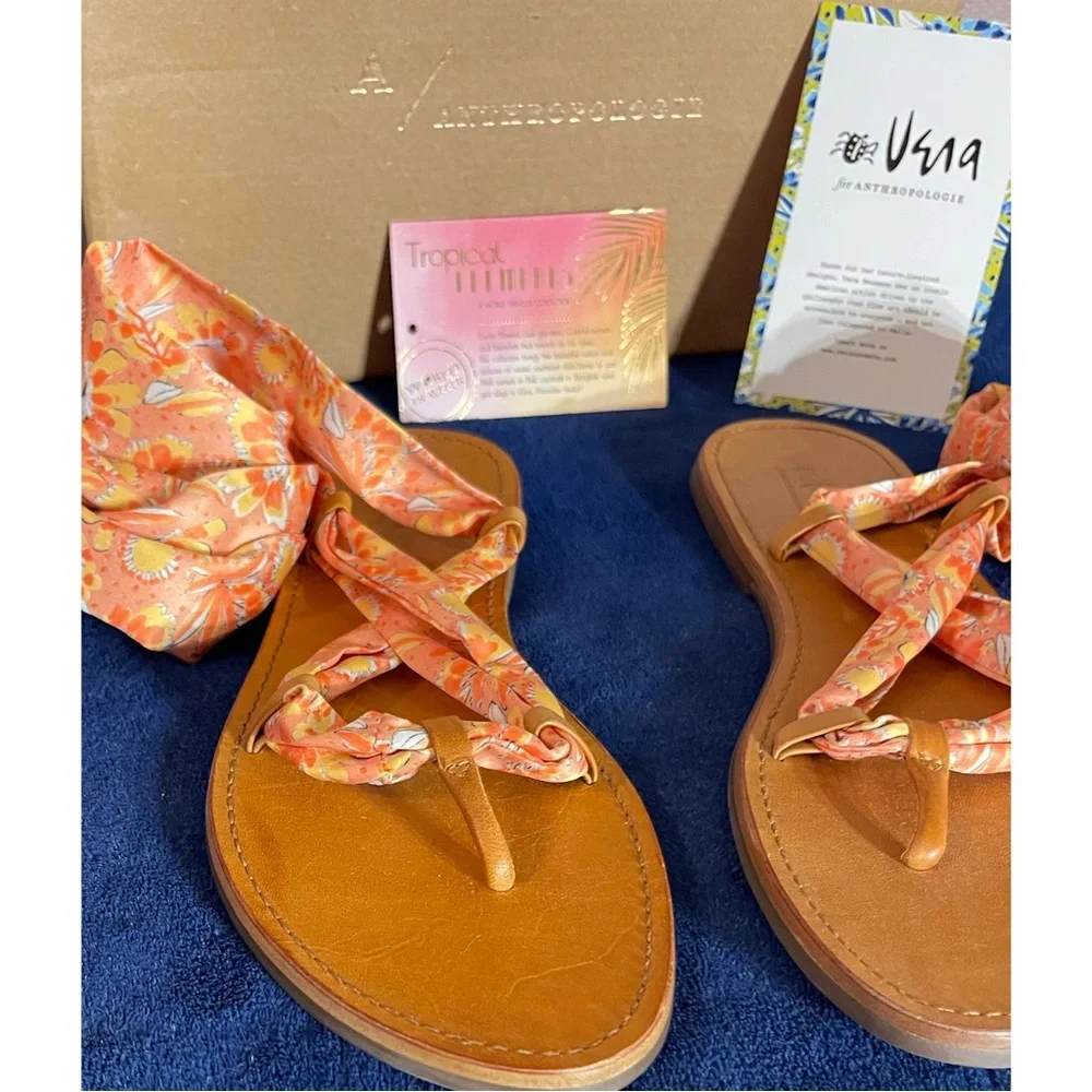 Anthropologie Vera Scarf Gladiator Sandals NWT SIZE 10 - Picture 6 of 15